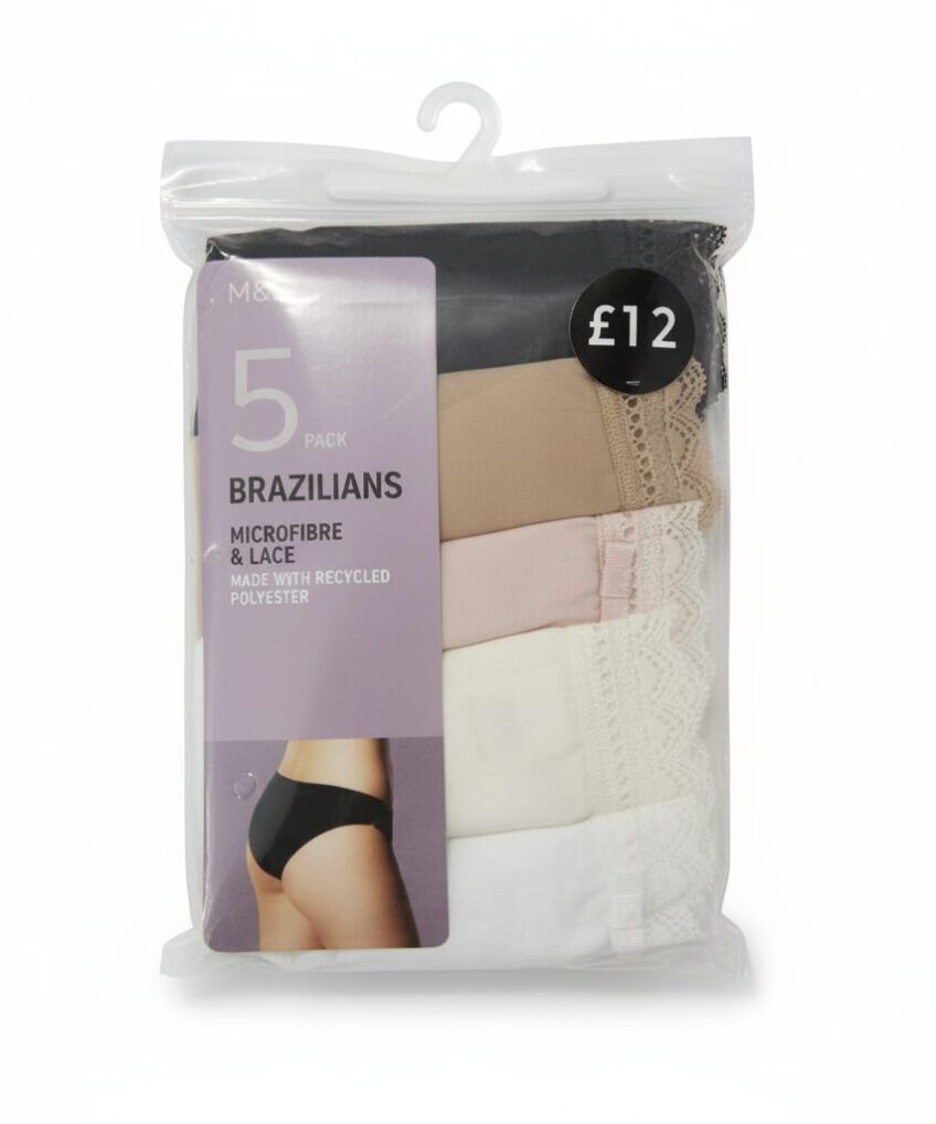 M&S 5 Pack Brazilian Microfibre and Lac