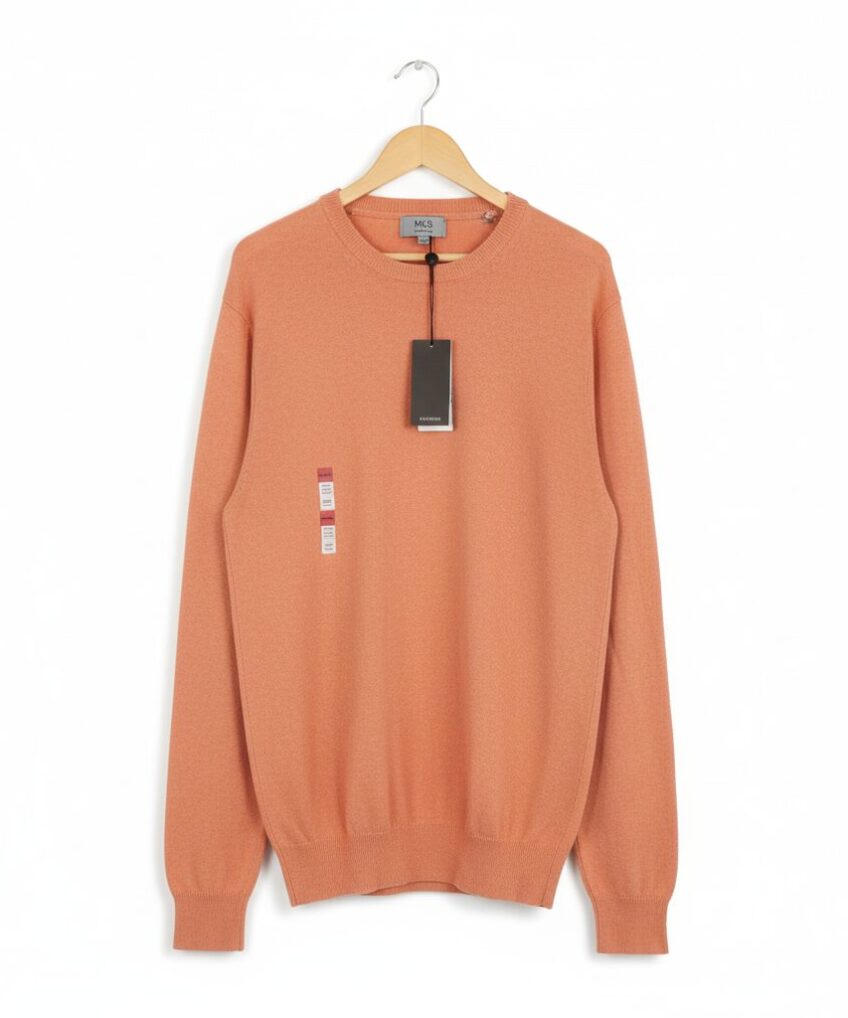 M&S Soft Orange Pure Cotton Jumper