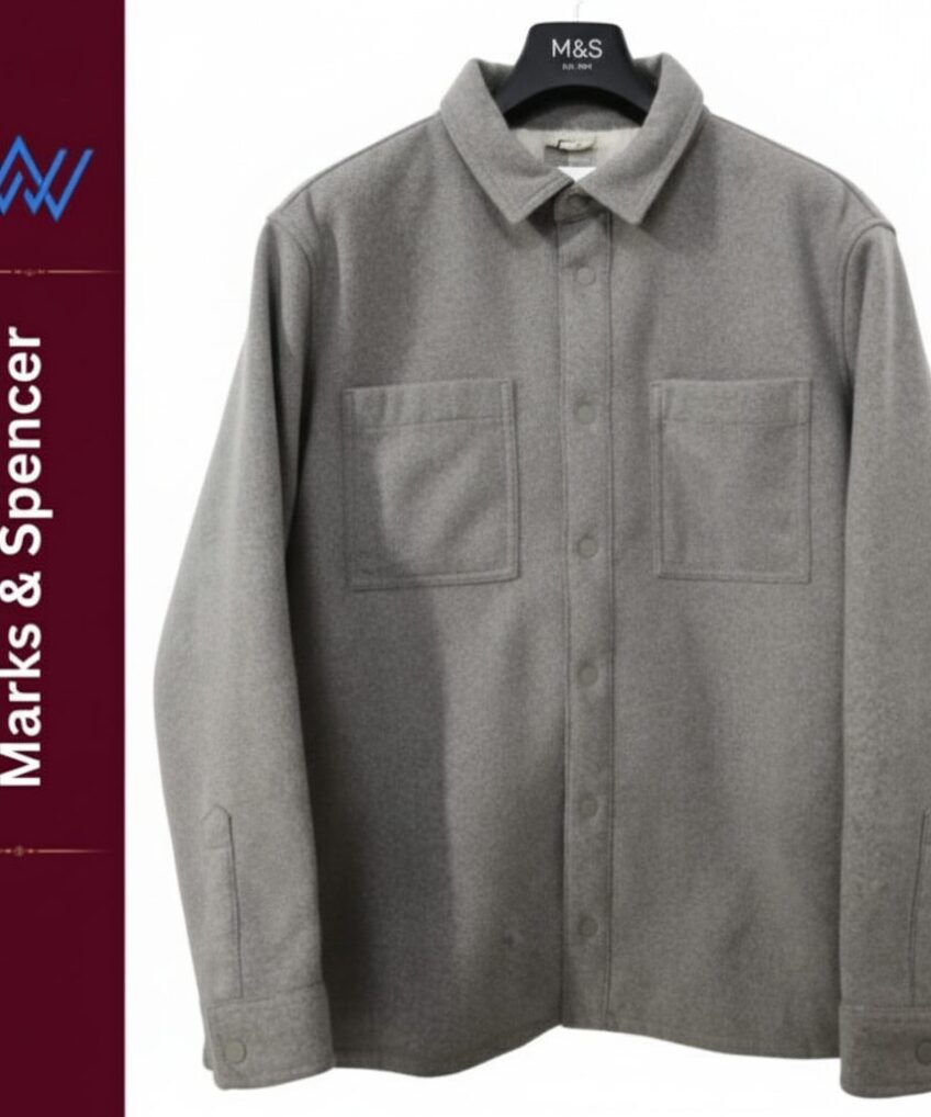 M&S Recycled Polyster Overshirt Coat