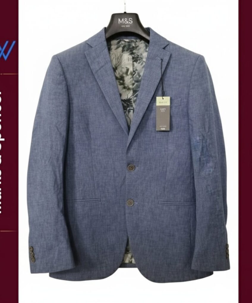 M&S Pure Cotton Slim Fit Blazer