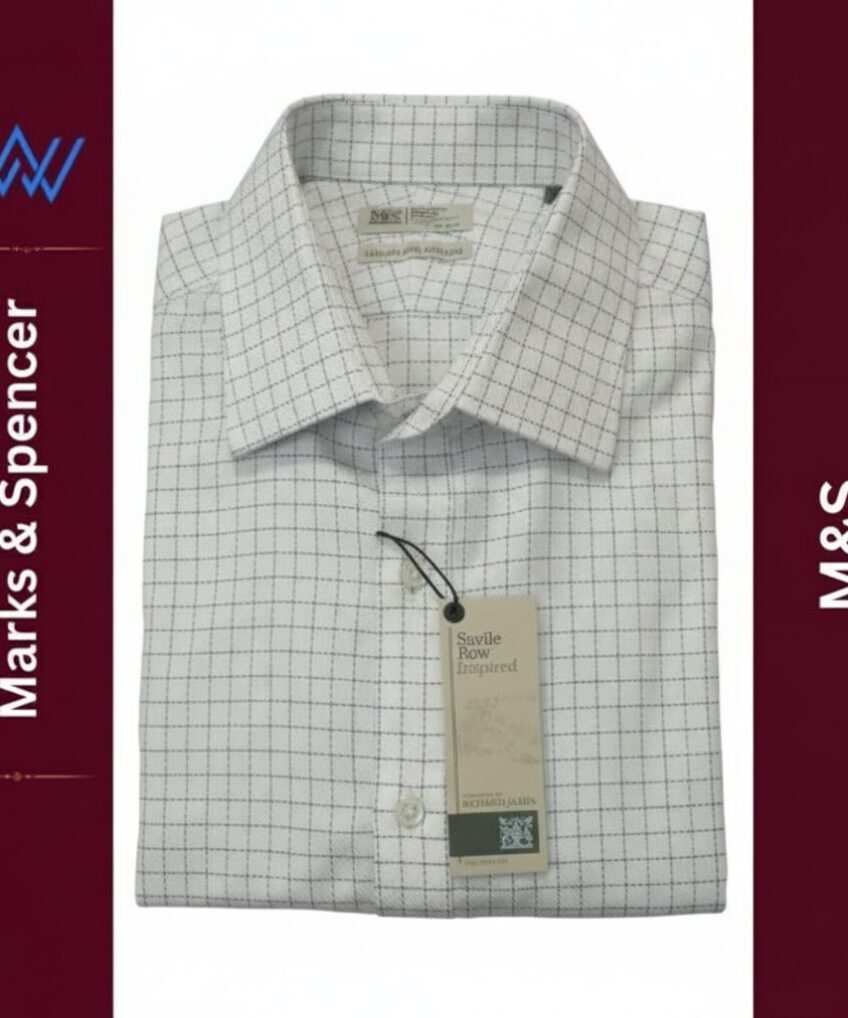M&S Savile Row Luxury Fine Cotton Shirt