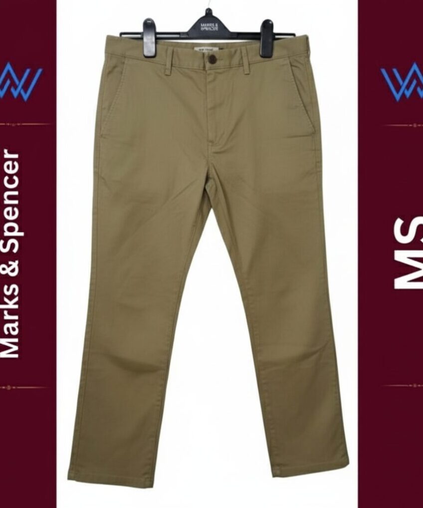 M&S Premium Linen Tailored Fit Cotton Pants