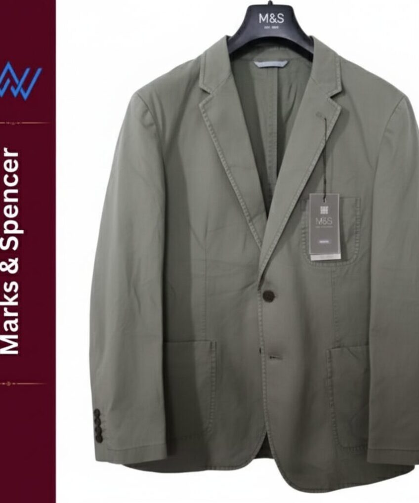 M&S Pure Cotton Tailored Fit Jacket