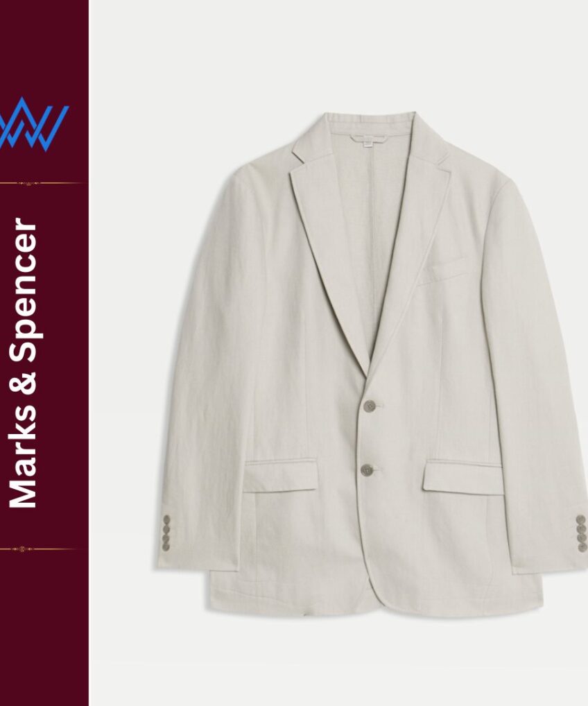 M&S Cotton And Linen Blend Blazer